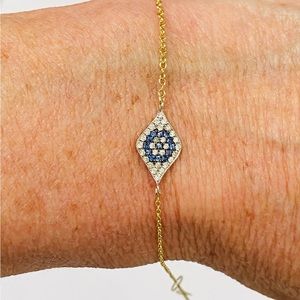 Meira T Evil Eye 14K YG bracelet